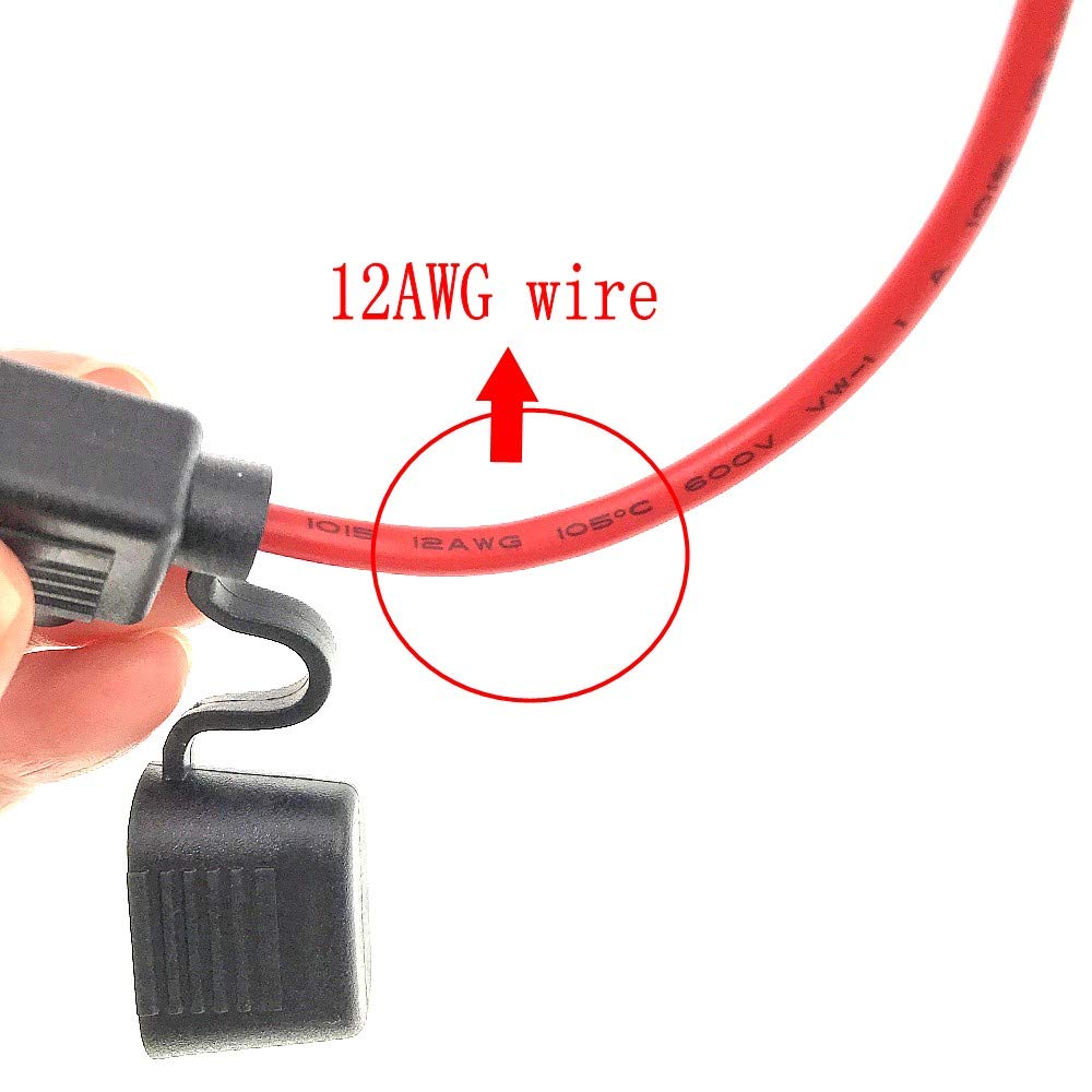 Portafusibili Impermeabile 12 AWG Con Cappuccio In Gomma – 4 Pezzi Per Auto, Camper E Imbarcazioni
