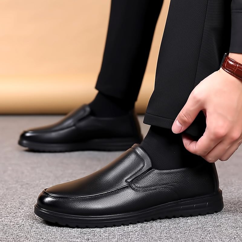 Men's Leather Loafers Slip-Ons Moccasins for Men Summer Dress Shoes Lightweight and Breathable Flat Loafer Casual Driving Walking Shoes Oxford Shoes2