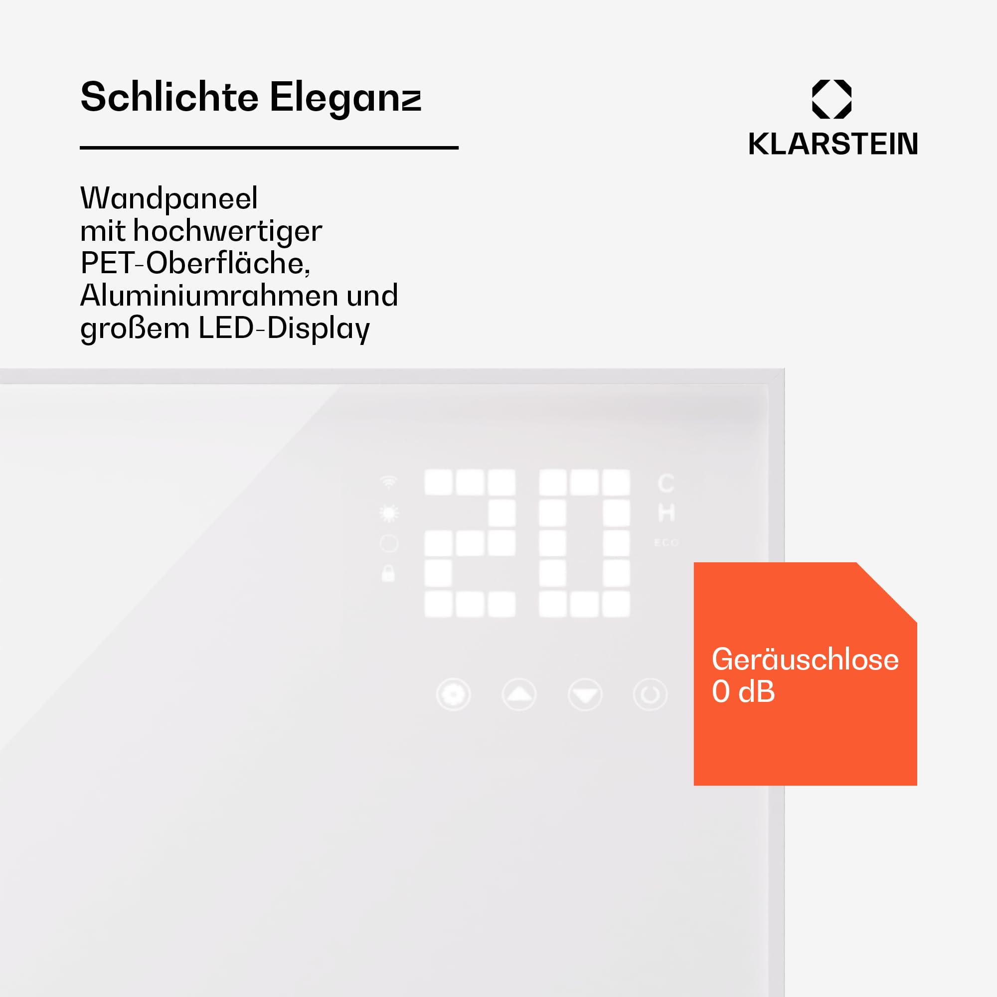 Klarstein Infrarotheizung mit Thermostat, 360W Elektroheizung, Smart Home Bild-Infrarotheizung zur Wandmontage, IR mit App-Steuerung & Erkennung offener Fenster, Feuchtraum Heizkörper CO2-Frei