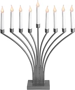 Amazon.com: Classic and Simple Electric Hanukkah Menorah – Chanukah LED ...