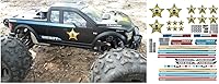 Vista 2 de Calcomanías adhesivas para coche y camión a control remoto, elige entre 2 estilos de juego a escala 1/10 1/8 (juego de estilo moderno)