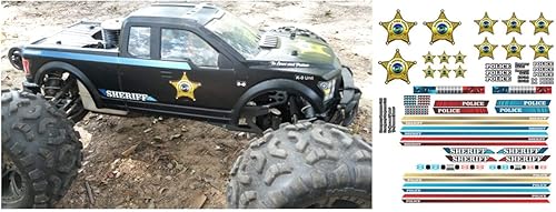 Miniatura 2 de Calcomanías adhesivas para coche y camión a control remoto, elige entre 2 estilos de juego a escala 110 18 (juego de estilo moderno)