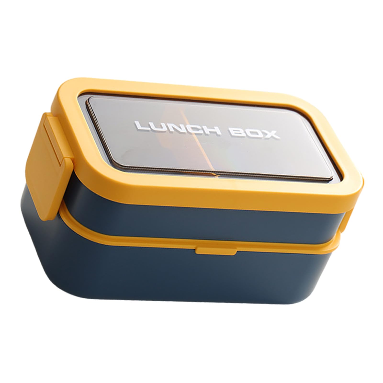 FackLOxc Premium Double Section Bentos Lunch Container Efficient Microwave Safe Leak Proof Design Food Case for Work Picnics Leak Proof Double Compartment Lunch Container