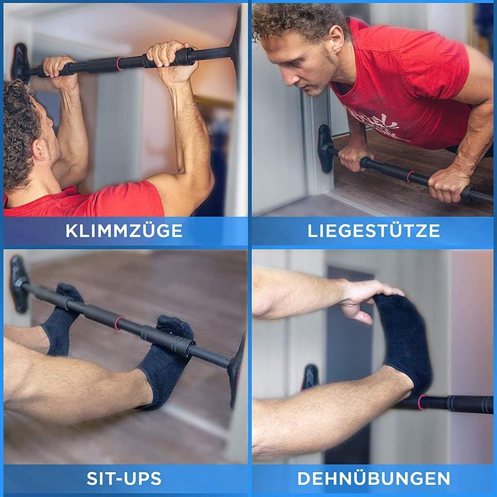 Klimmzugstange, Klimmzugstange türrahmen, Einstellbar Pull up bar, Ober Arm und Bauchtrainer, Klimmzug Stange, Geeignet für Haus Bar Tür Klimmzugtrainer