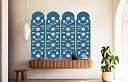 DivineDesigns PVC Vinyl Mughal Arch Panel Self-Adhesive Wall Sticker for Home Decor/Decoration Living Room (Multicolor) gallery image