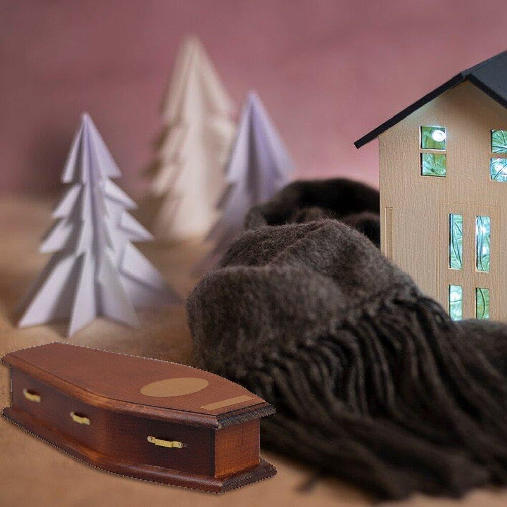 Mini Bara In Legno Toyvian Per Casa Delle Bambole – Arredamento In Miniatura Stile Vintage Per Halloween Fai Da Te (17,5 Cm) - 3
