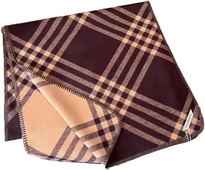 Fashion trend plaid double-sided faux cashmere warm women's scarf winter classic versatile shawl over the outerwear