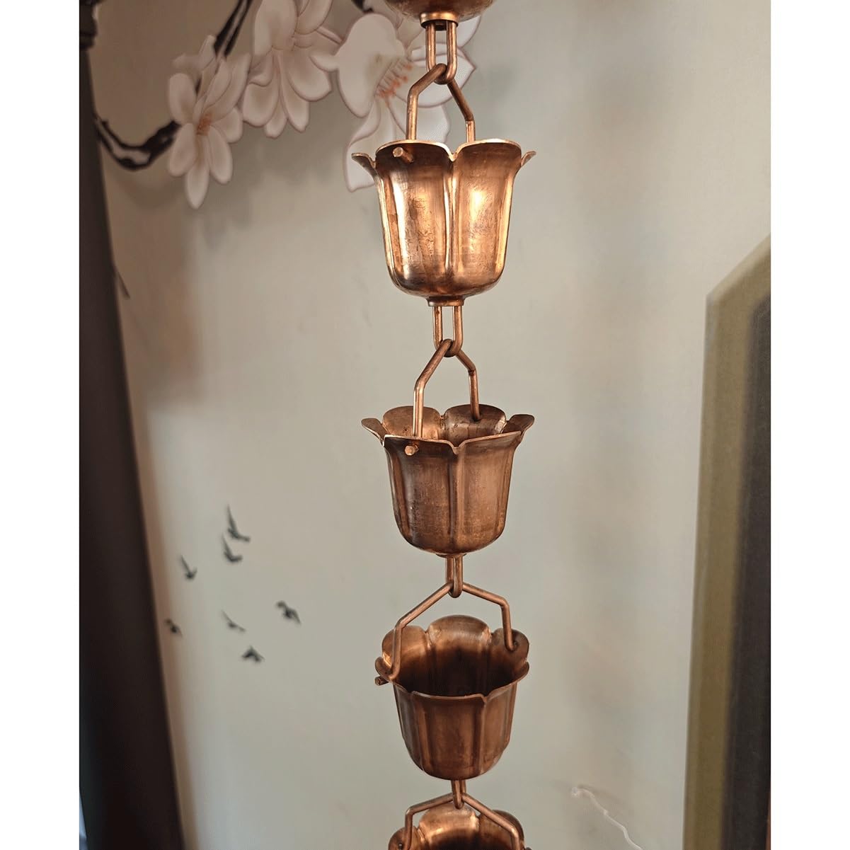 Chaînes De Pluie, Chaîne De Pluie En Cuivre Violet, Longueur De 1 M (1 M), Remplacement Fonctionnel Et Décoratif Pour Gouttière (Couleur : Lanterne