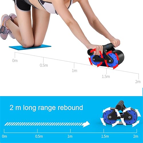 Miniatura 3 de Springback Wheels - Rodillo para ejercitador abdominal azul silencioso, equipo de fitness para gimnasio en casa, entrenamiento de fuerza de núcleo,