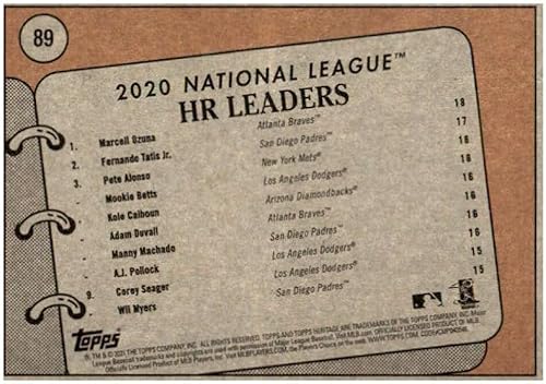 Miniatura 2 de 2021 Topps Heritage #89 Adam DuvallManny MachadoA.J. PollockKole CalhounMookie BettsFernando Tatis Jr.Pete AlonsoMarcell Ozuna Atlanta BravesSan