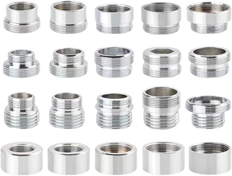1pcs M22 to M20 M18 M28 Thread Stainless Steel Connector, Faucet Joints Water Purifier Accessory Kitchen Water Tap AdapterSizeMale 22- Female 20