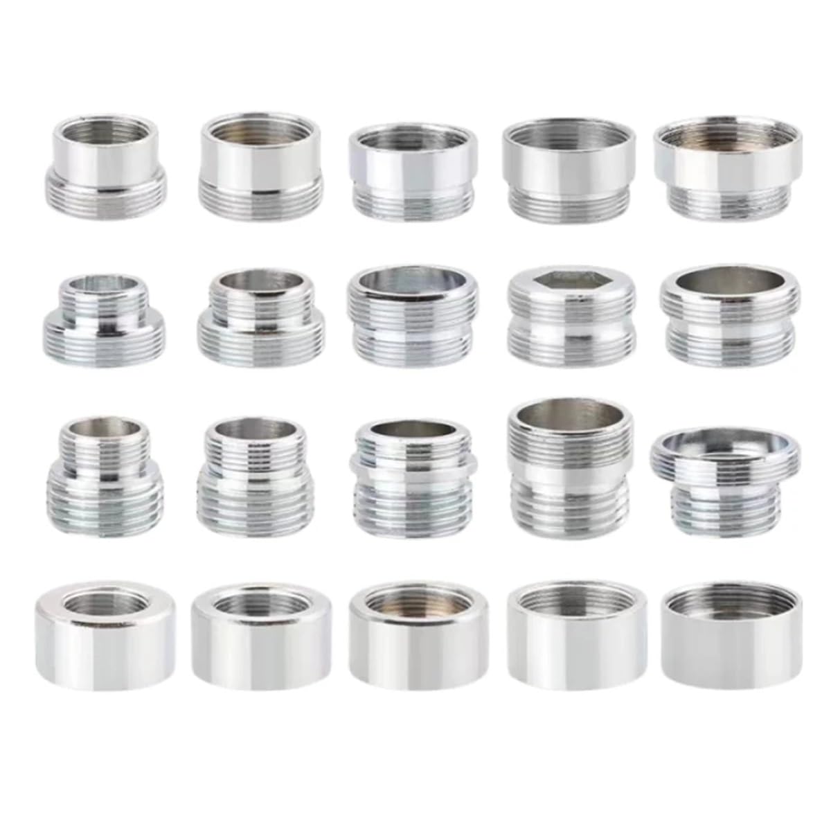 Uieryhcd One Color 1Pcs M22 To M20 M18 M28 Thread Stainless Steel Connector, Faucet Joints Water Purifier Accessory Kitchen Water Tap Adapter