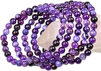 Vista 153 de MASSIVE BEADS Pulsera elástica de yoga hecha a mano con piedra natural, cristal curativo, energía, regalos para adultos unisex de 0.157 in, 0.236