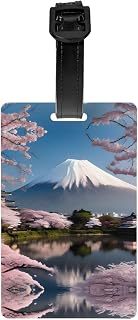 Mt. Fuji in Early Spring Durable PVC Luggage Tag for Easy and Convenient Identification of Your Baggage