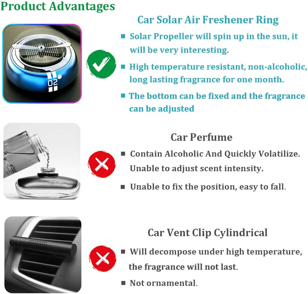 Car Air Freshener Solar Energy Rotating Cologne Car Aromatherapy Diffuser Interior Decoration Accessories Diffuser for Car