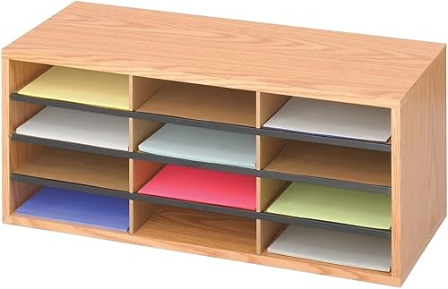 Vista 8 de Organizador de madera para libros Safco., MEDIUM OAK