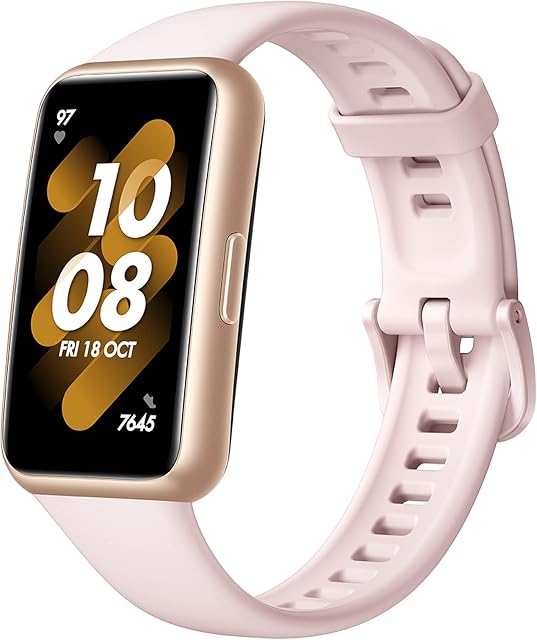 HUAWEI Band 7 Activity Tracker - Smart Band up to 2 Weeks Battery Life with Blood Oxygen & Heart Rate Monitor - Multi Sport Fitness Tracker with Sleep tracking and Stress monitoring - Nebula Pink