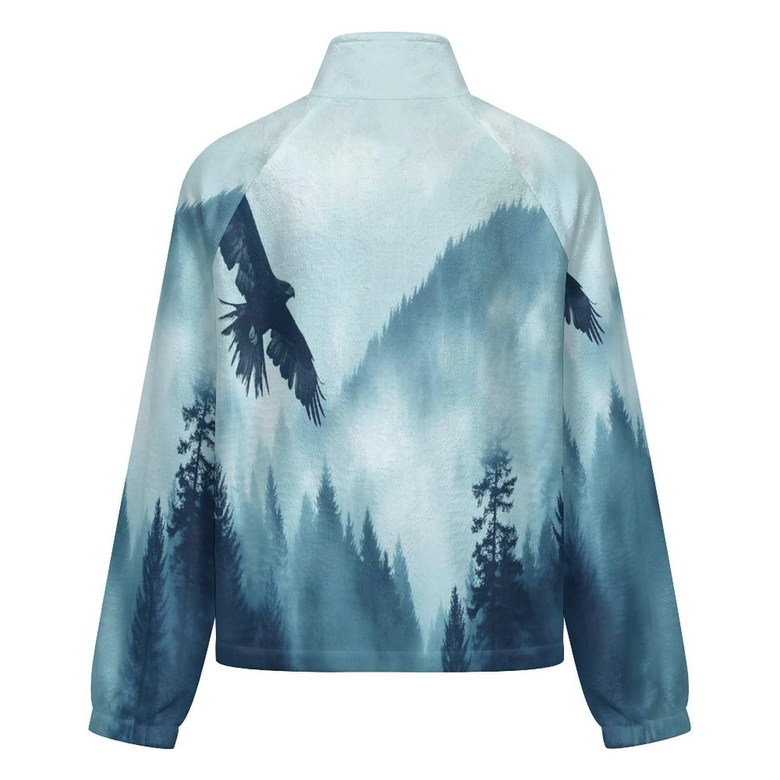 OFFSUM Veste Polaire Pour Femme - Animaux De Montagne Gilet D'Automne-Hiver Décontracté Avec Poches, Ample, Vêtements D'Extérieur Pour Femmes, Doux Et Confortables