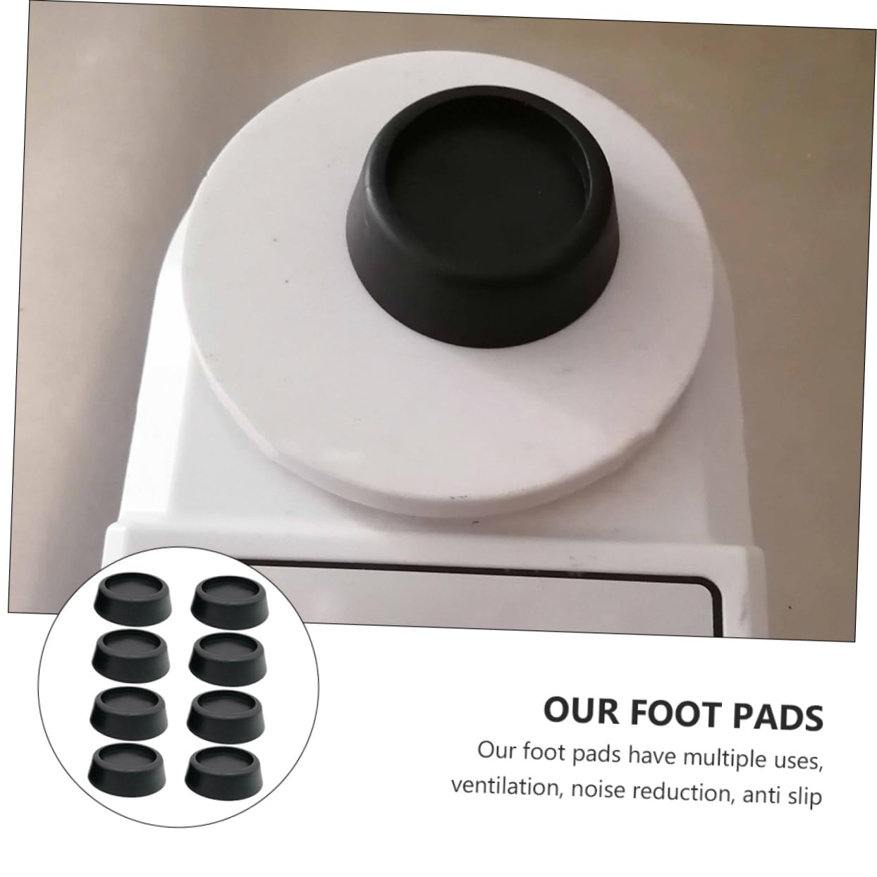 HOLIDYOYO 8pcs Anti Skid Washing Machine Pads Vibration Reduction Pads for Washing Machines