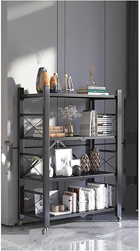 Miniatura 8 de Estantes plegables sin instalación Estantes para el hogar Estantes de múltiples capas Balcón Almacenamiento Exhibición Estante de almacenamiento