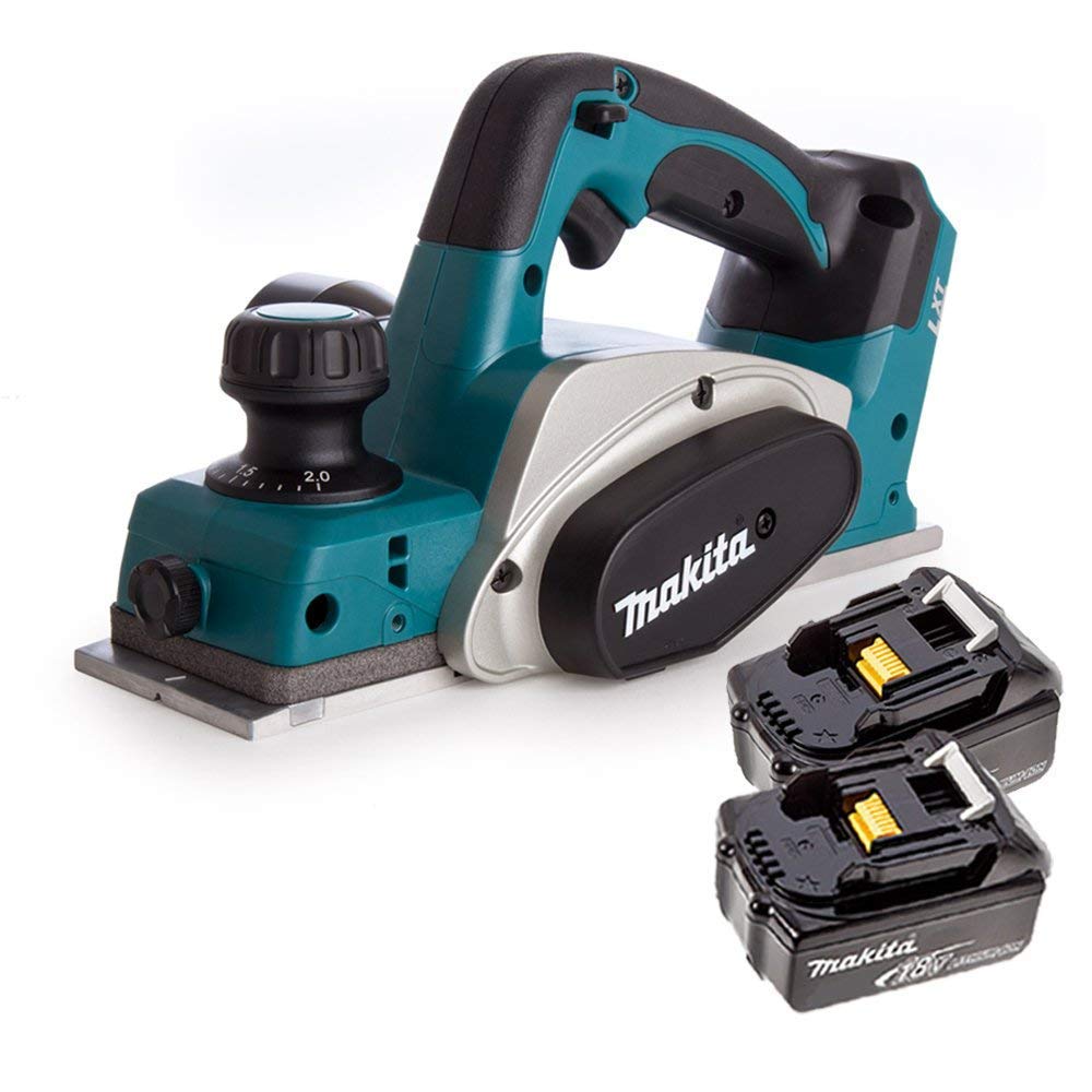 Makita Dkp180z Lxt 18V Li-Ion 82Mm Planer With 2 X 3Ah Batteries