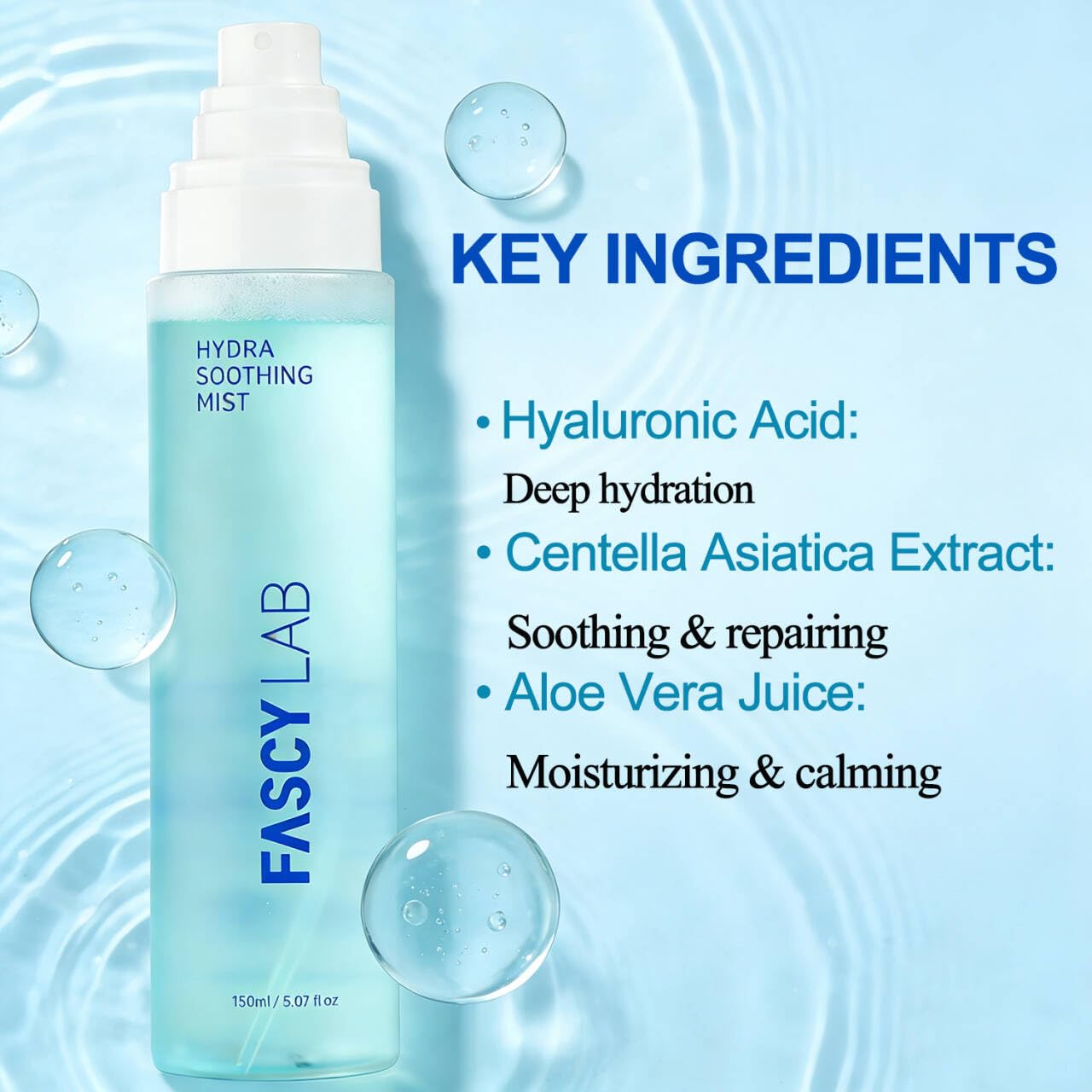 Hydra Soothing Mist Spray, Instantly Moisturizing Skin, Reducing Redness, Restoring Skin Condition with Irritation Relieving Ingredients for SensitiveSkin, Korean Skincare (Hydration) image 5