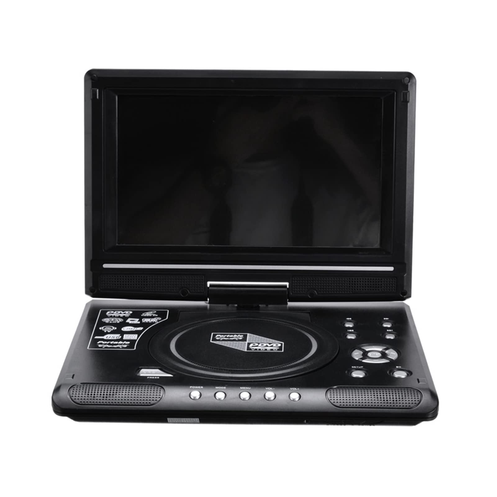 Coche casero portátil de 9.8 Pulgadas DVD Jugador CD VCD Juego televisión Jugador USB Adaptador de Radio Soporte FM Radio Recepción,Compatible con La MayoríA De Dispositivos