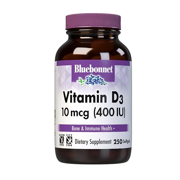 BlueBonnet Vitamin D3 400 IU Vegetable Capsules, 250 Count (743715003071) 1