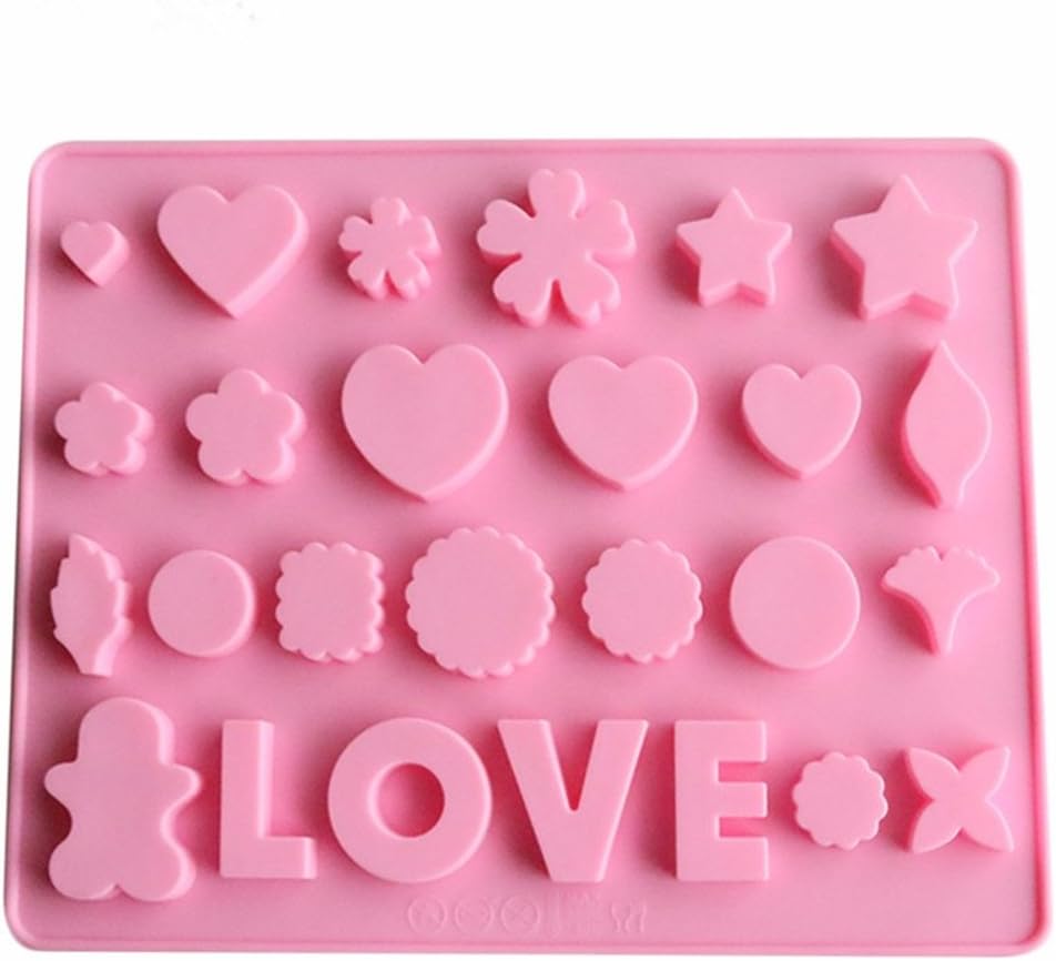 Silicone Mold Non-stick Baking Molds DIY LOVE Chocolate and Cake Mold with 26 Different Cute Shape