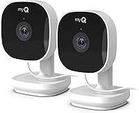 Vista 1 de Chamberlain myQ Smart Indoor Security Camera – 1080p HD Video, Night Vision, Motion Detection, Wi-Fi, Two-Way Audio, Smartphone Control, 2 Pack