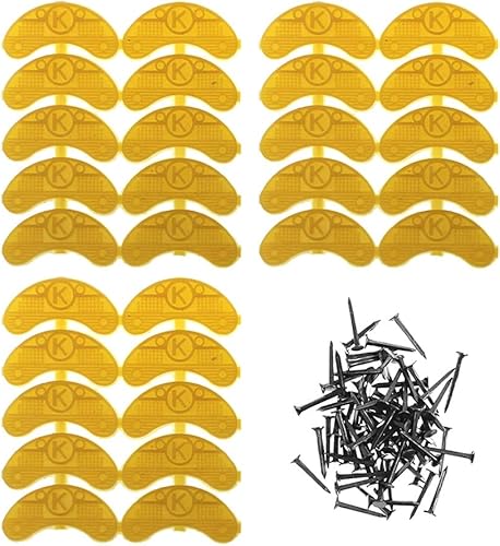 Miniatura 5 de Placas de talón 30 piezas de goma para zapatos de talón, puntas de repuesto de almohadilla de reparación con clavos, tamaño mediano, Negro -