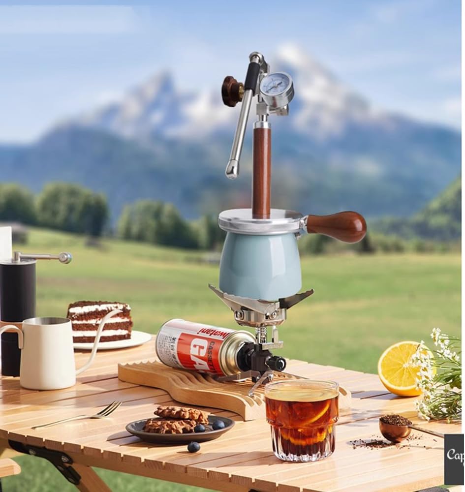450ml Pneumatic 4bar Milk Frother Pneumatic Coffee Machine Steam Milk Frother Outdoor Travel Steam Milk Foam Pot for Coffee
