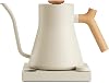 Fellow Stagg EKG Pro Electric Gooseneck Kettle - Pour-Over Coffee, Tea, Quick Heating, Precise Temperature Control, Scheduling, Built-in Brew Timer - Sesame with Maple Handle, 0.9 L