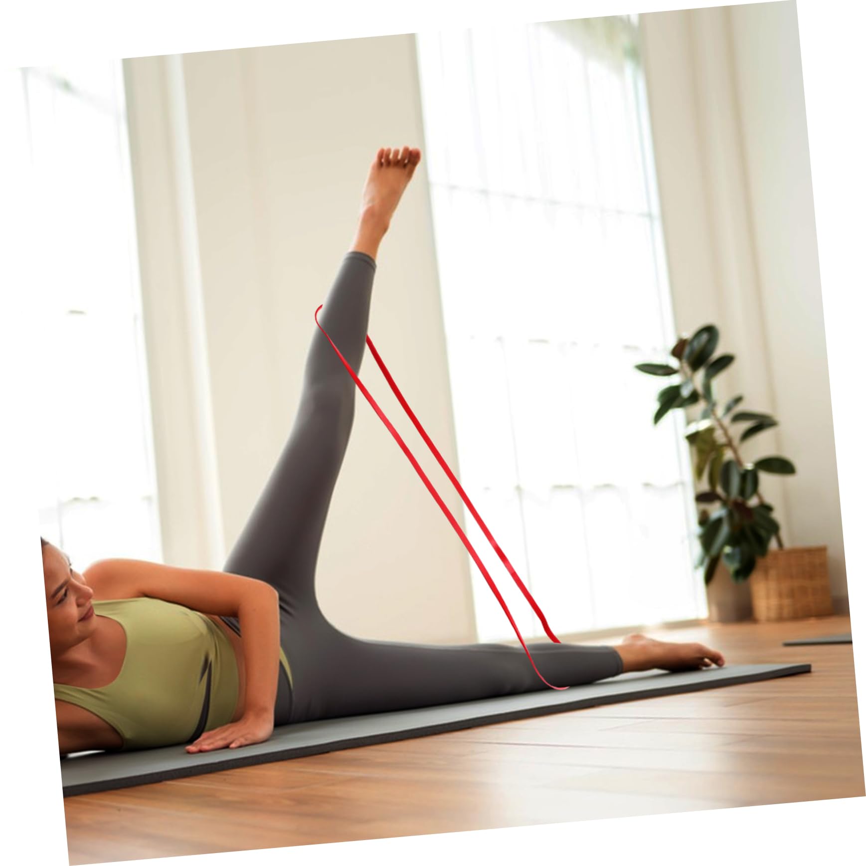 SUPVOX 4piezas Bandas De Resistencia Individuales Bandas TPE para Entrenamiento Yoga Pilates Fortalecimiento Muscular Portátil