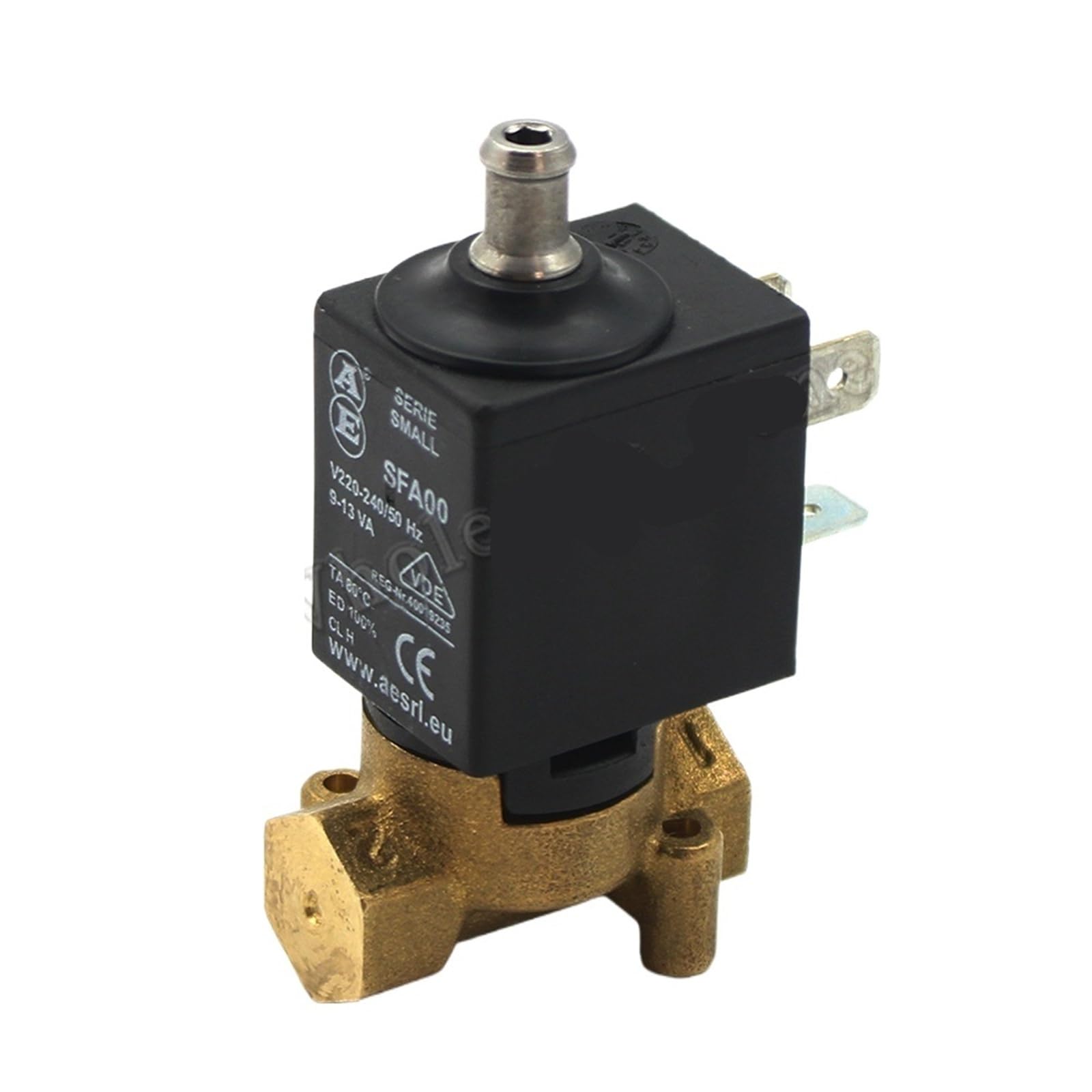 Électrovanne 2/2 voies normalement ouverte AC 220 V G1/8 en laiton pour circuit eau air vapeur