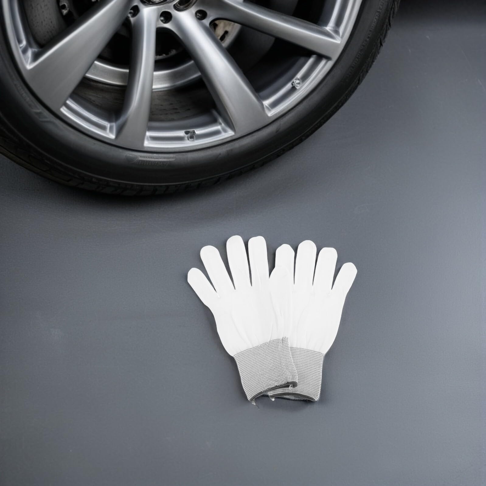 Guantes Envolventes Antipolvo para Coche 10 Pares, Protección Antielectrostática, Material Nylon y Tejido, para Uso Diario en Aplicación de Películas de Carrocería