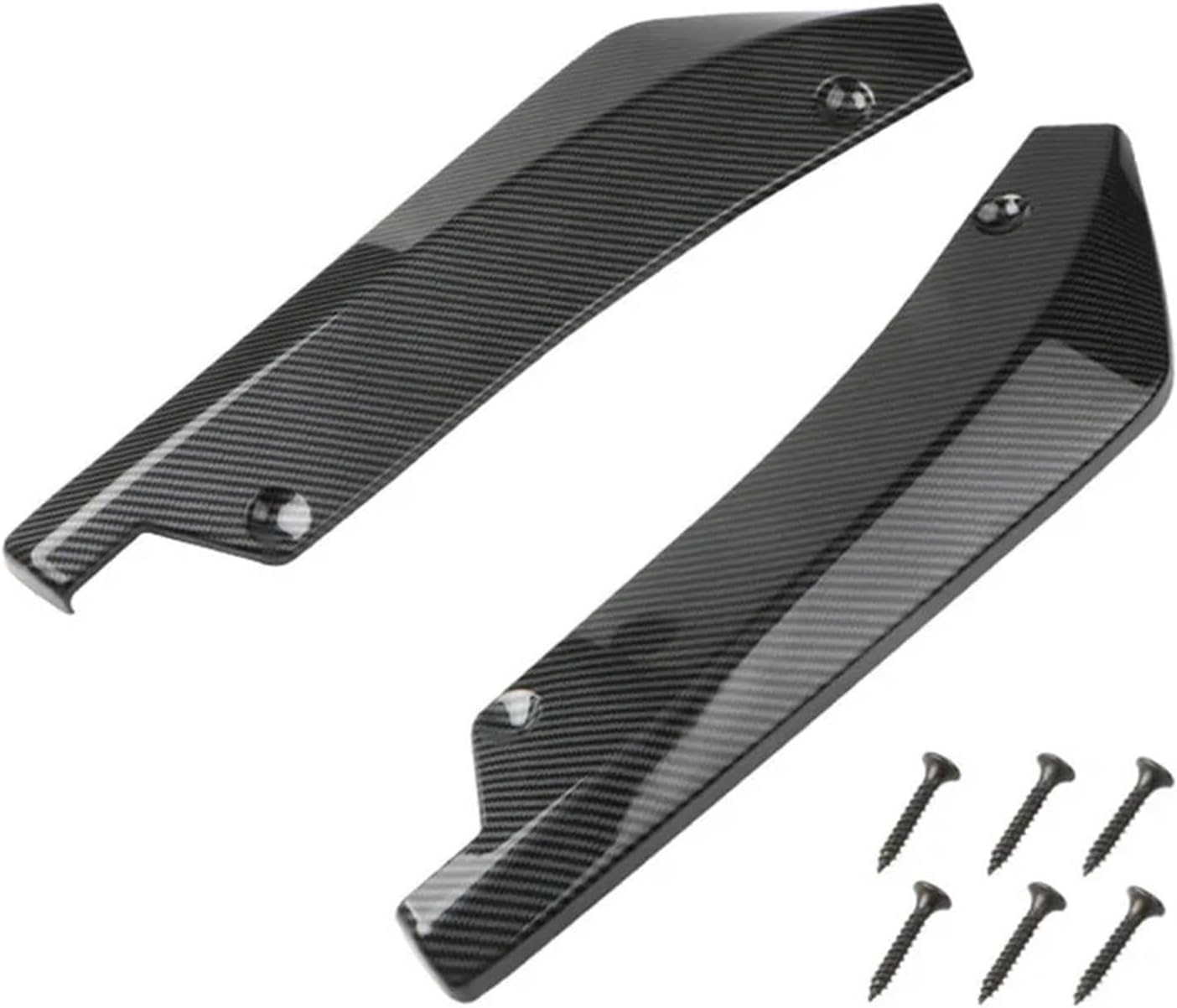 2Pcs Rear Bumper Diffuser for Honda Civic 2022 2023 2024 2025 2026, Carbon Fibre Effect Spoiler Lip, Scratch Resistant Bumper Splitter Canard