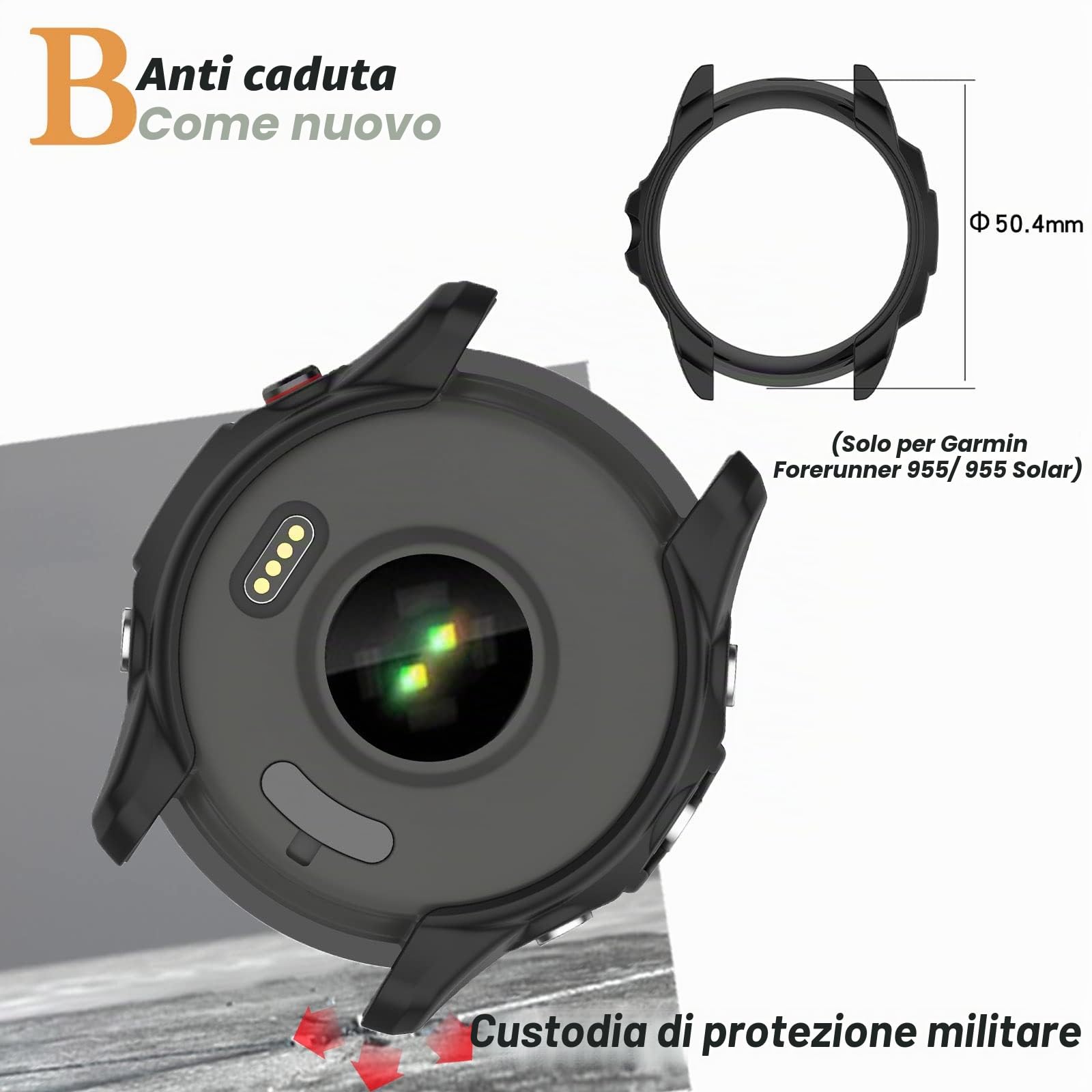 Custodia In TPU Per Garmin Forerunner 255 – Ultrasottile, Antiurto E Traspirante!