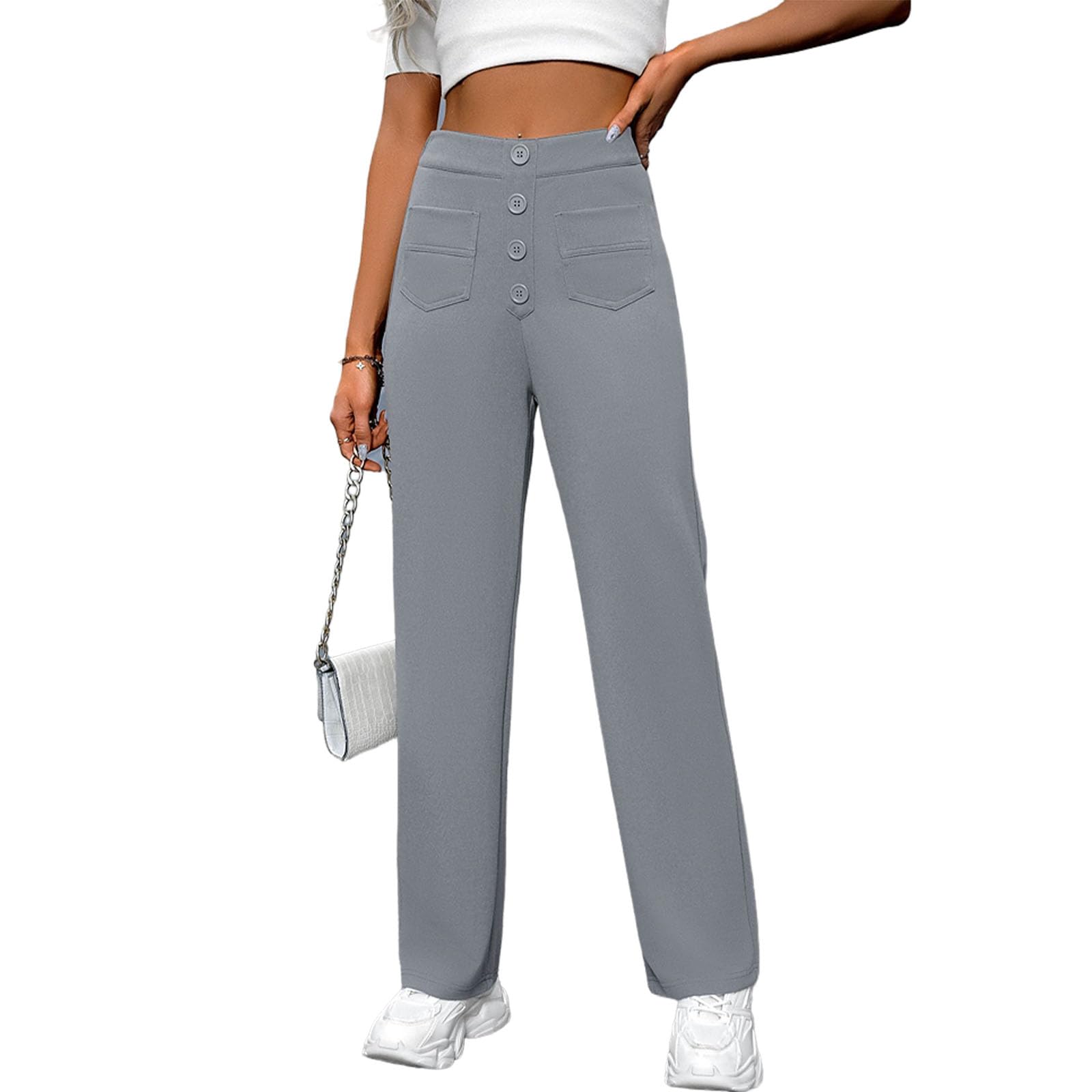 Amazon.com: CPMBFDC Women's Stretch Straight Pants Casual