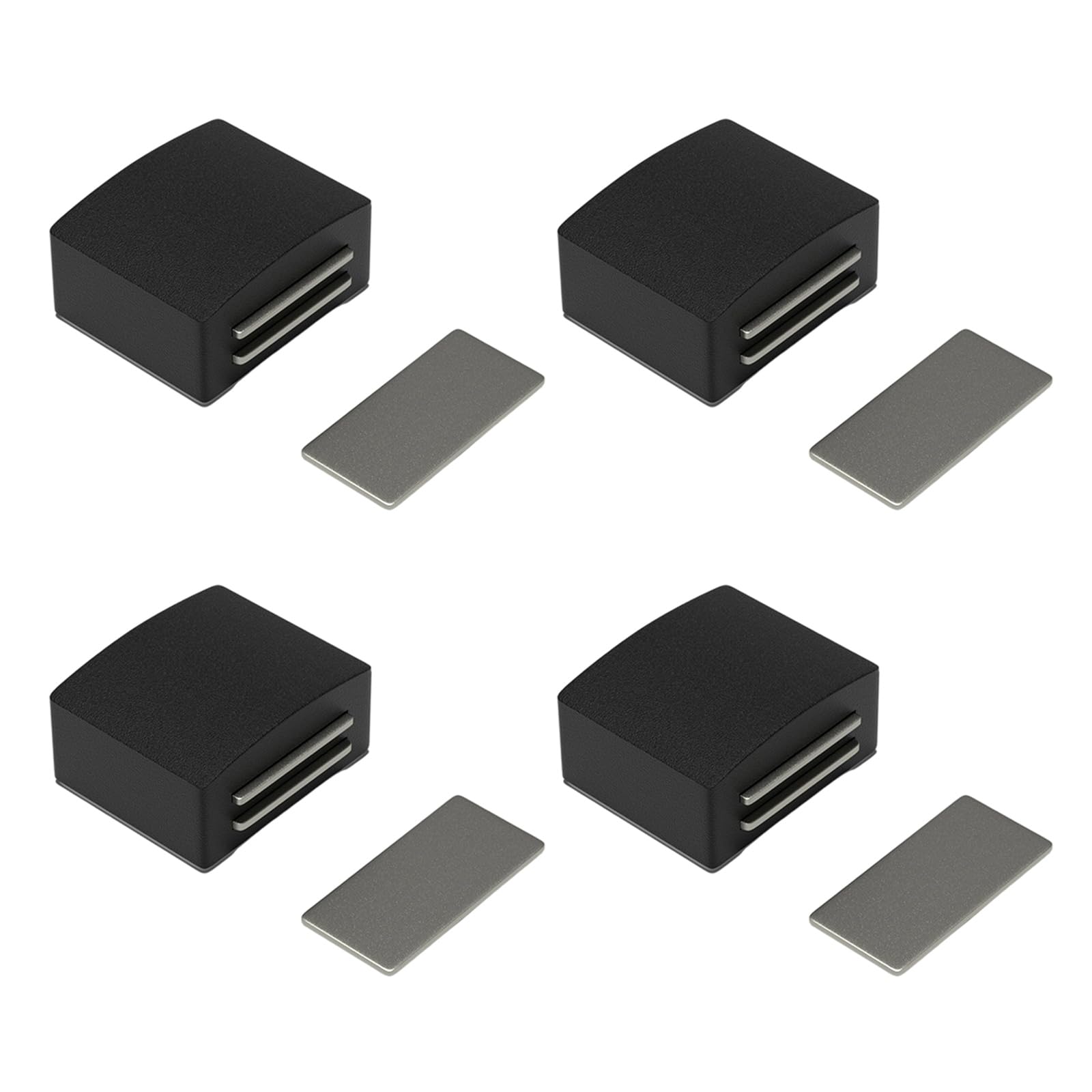 Fexxkg Black Of 4 Invisible Cabinet Magnets Installation Multipurpose Drawer For Kitchen Cabinets Wardrobe Door Magneticic Cabinet Door Holders