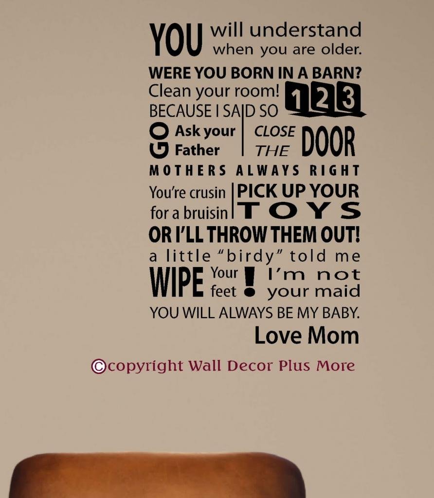 Amazon.com: Love Mom Wall Sticker Vinyl Decal 20Hx13.5W