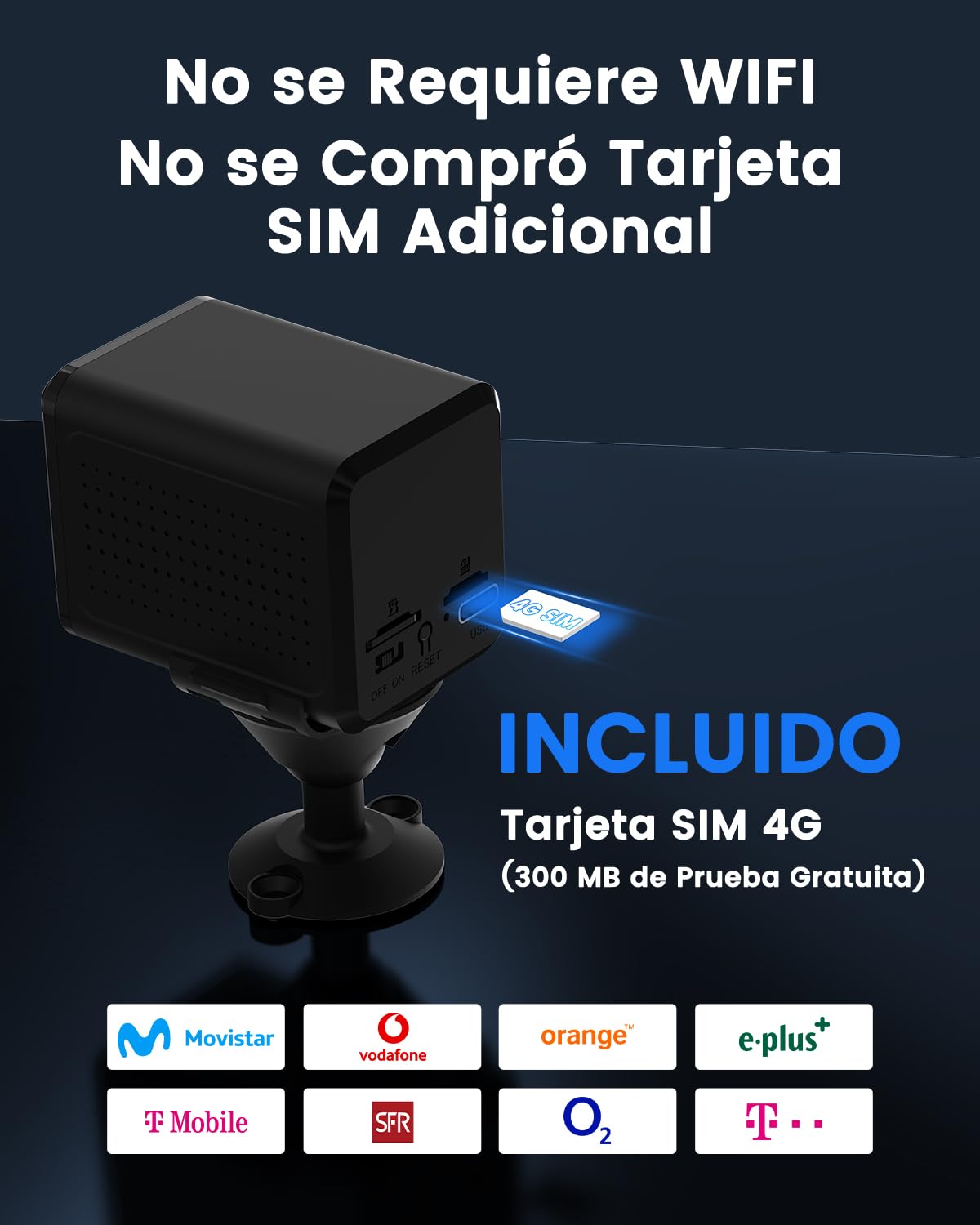 Bextgoo 2K HD Camara Vigilancia SIM, 4G LTE Camara Vigilancia sin WiFi con Tarjeta SIM, Videovigilancia sin Internet con Bateria 5200mAh, Visión 160°, Detección Movimiento Alerta, Vision Nocturna