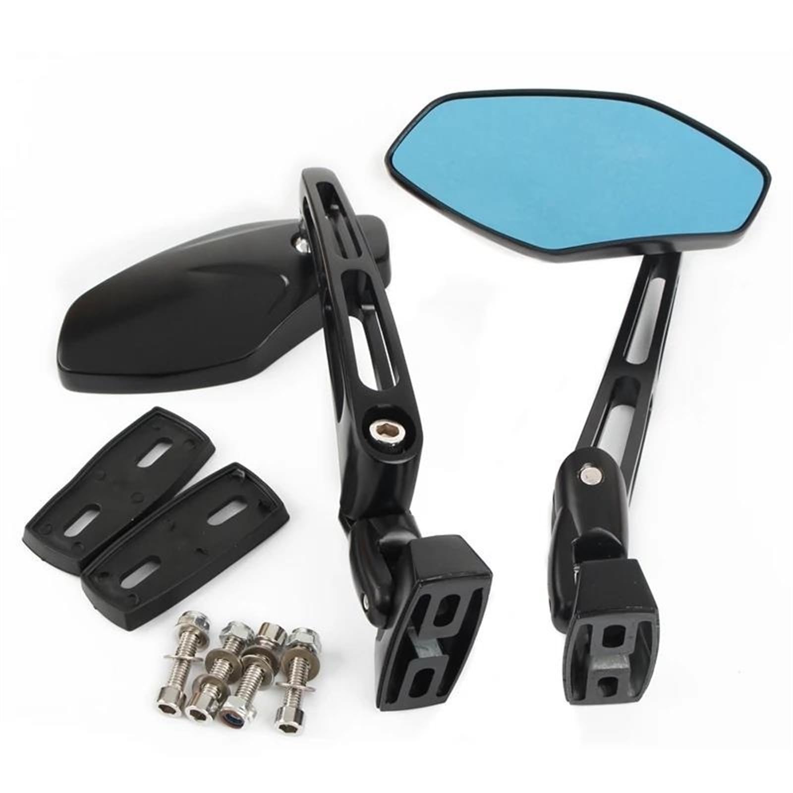 Per FZ1 FZR YZF R1 R6 R6 1000 600 Specchietto Retrovisore Moto Corsa Specchietto Retrovisore Moto Nero Specchietti Manubrio(White)