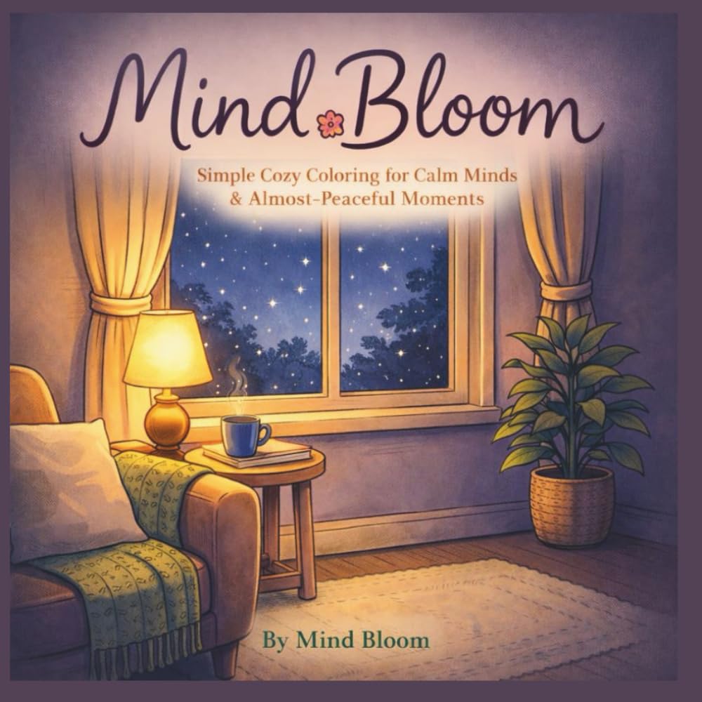 Mind Bloom: Simple Cozy Coloring for Calm Minds and Almost-Peaceful Moments