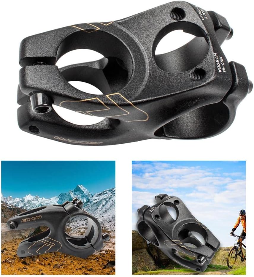 40mm Short Aluminum Alloy Stem for Road Mountain BMX Bikes, Weight & CNC Machined Handlebar Stem, Easy Installation & Universal Compatibility