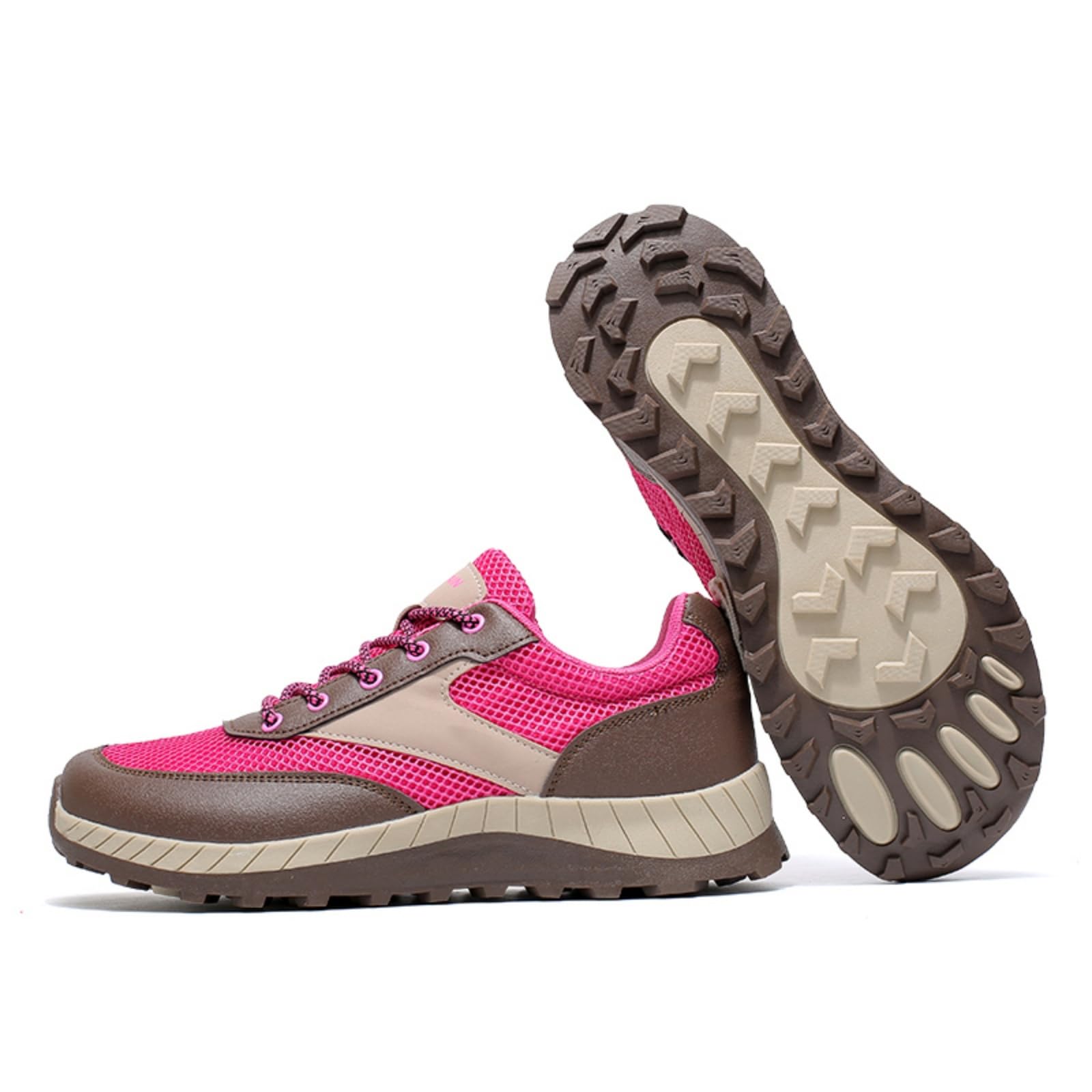 Buty trekkingowe dla kobiet i mężczyzn szerokie przewiewne | Lekkie niskie buty typu casual z antypoślizgową podeszwą i sznurowaniem, chodzenia na świeżym powietrzu, kemping podróż