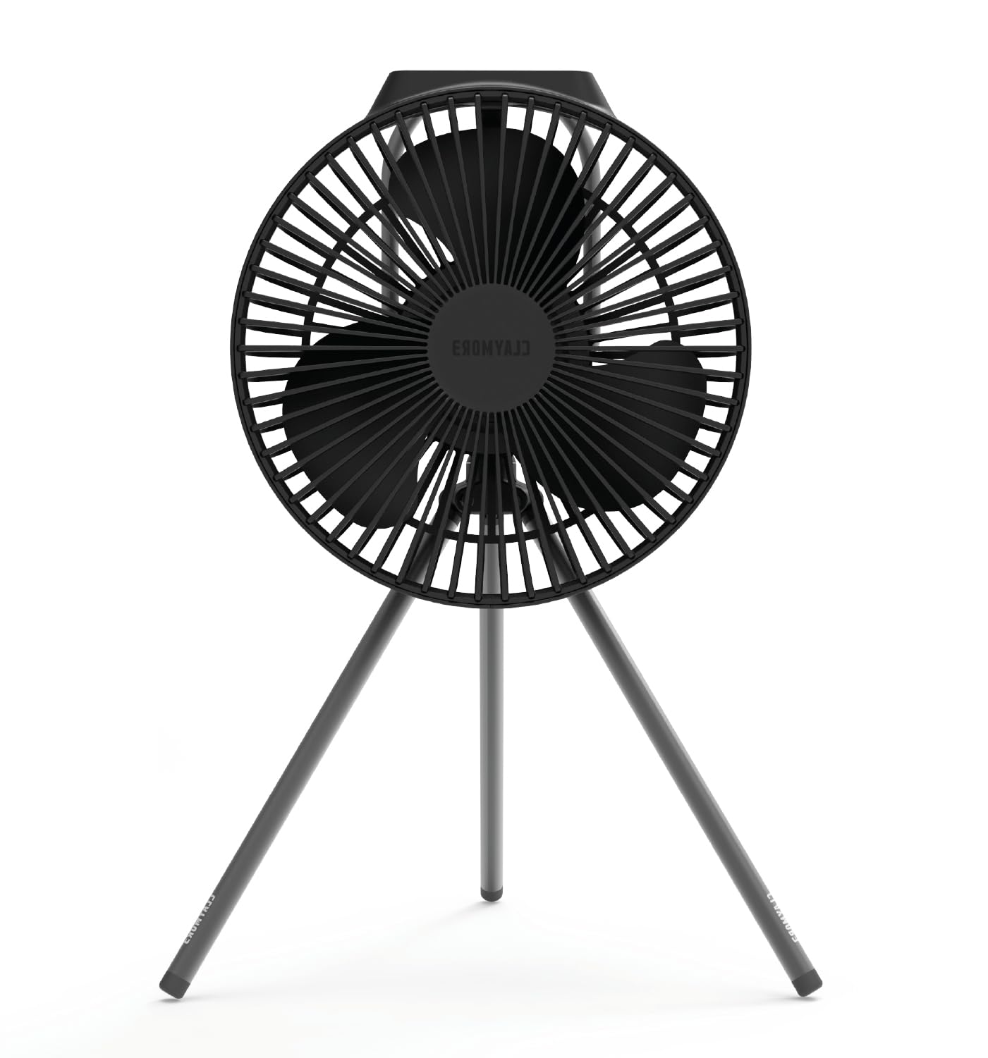 Claymore V600+ Black Rechargeable Portable Fan – 7,800mAh Battery, 4-Speed BLDC Ultra-Quiet Air Circulator USB-C Charging 32 Hrs Runtime Tripod Mountable Adjustable for Camping, Indoor, Outdoor