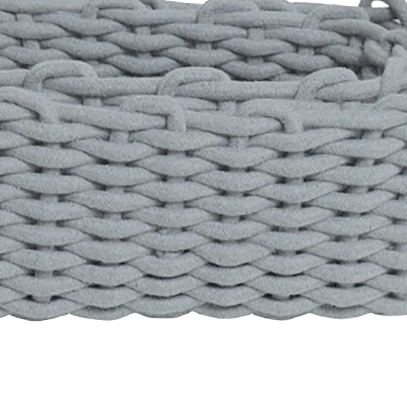 Cesto Portaoggetti in Corda di Cotone, Organizer da Scrivania Lavorato a Mano con Materiale Morbido per Giocattoli e Snack per Bambini (36x25x15 cm/14,2x9,8x5,9 pollici)