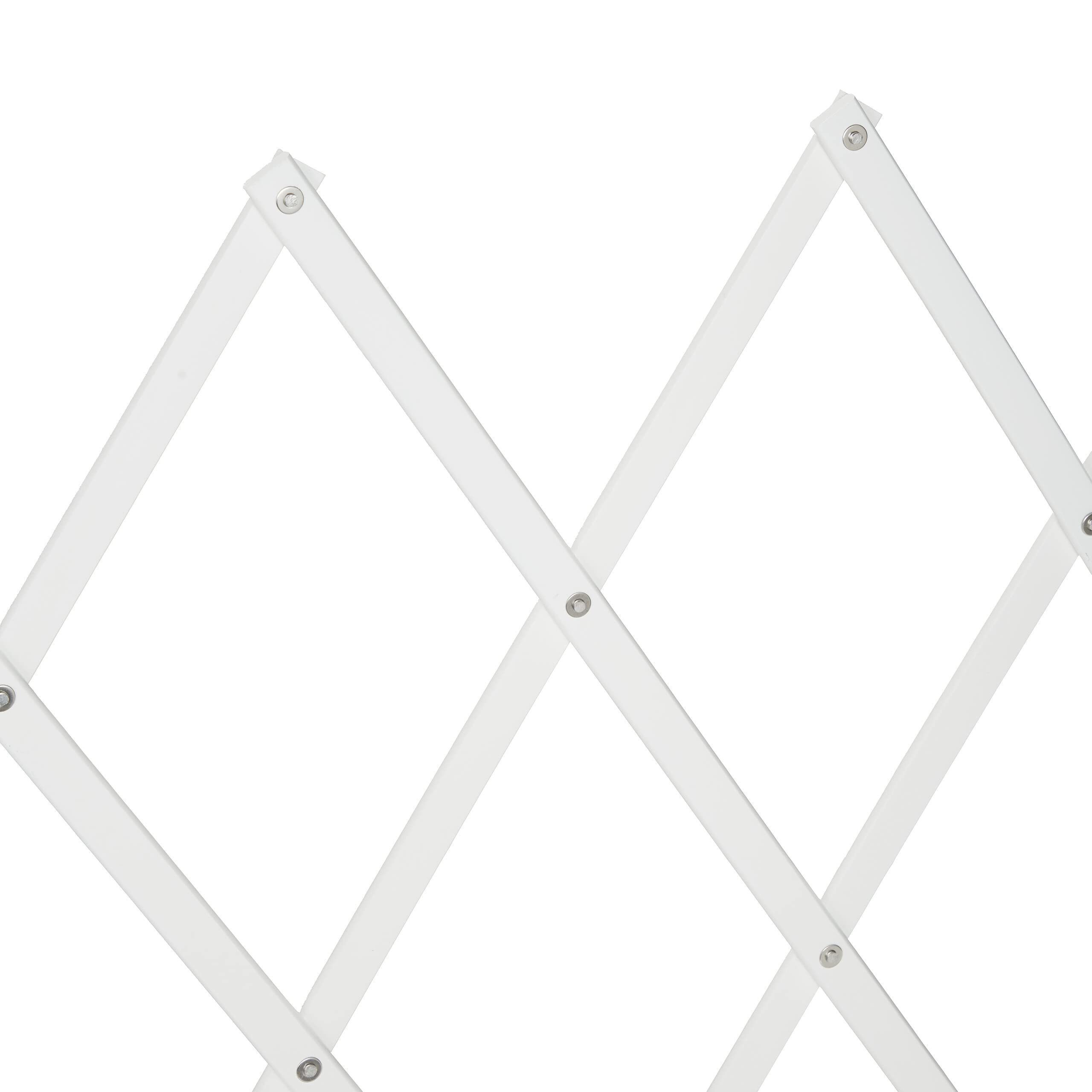 Relaxdays Barrera Seguridad Perro, Valla Protección Niño Escalera, Plegable, hasta 118cm, Reja Puerta Mascota, Blanco
