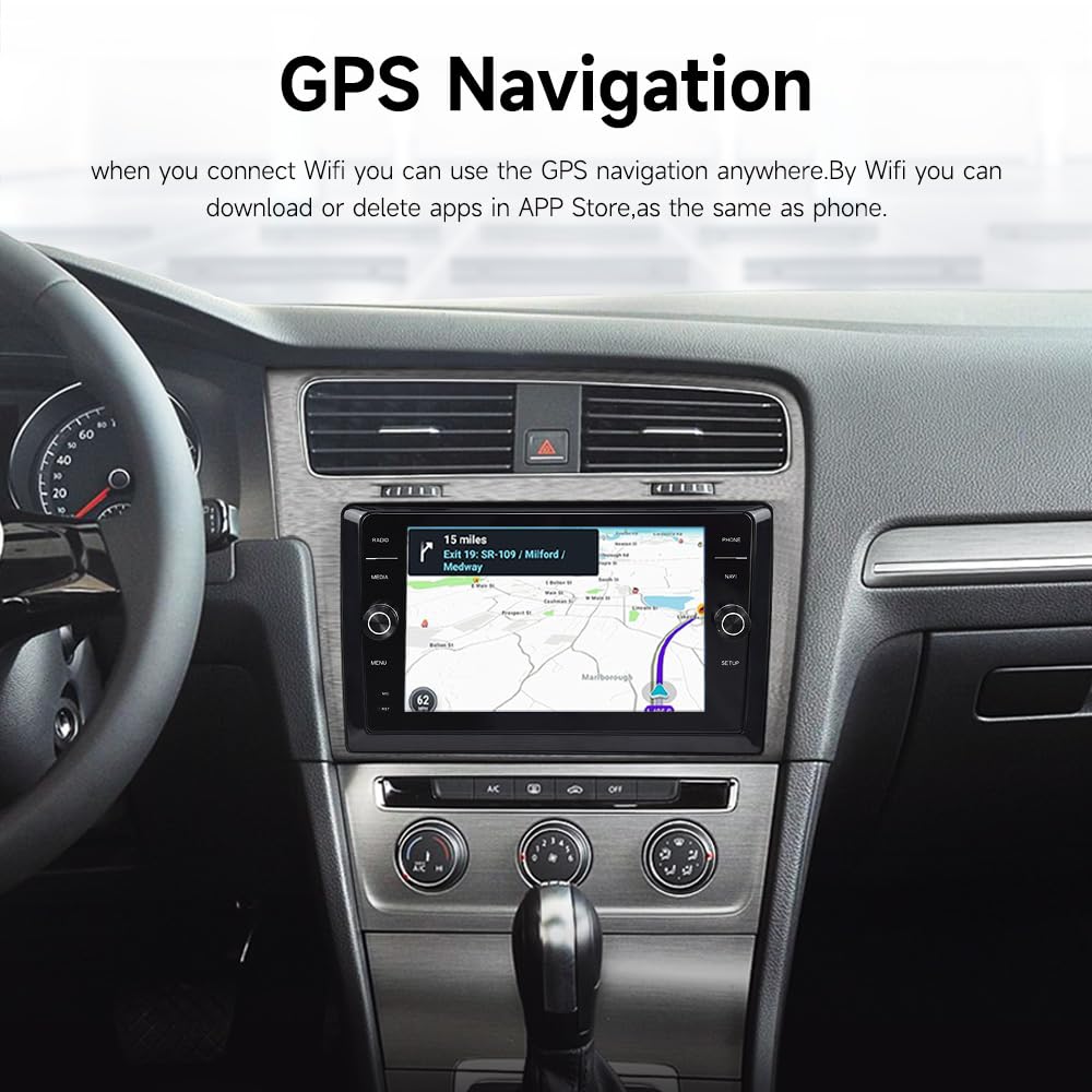 Autoradio per VW Golf 7 (2013-2020) – Monitor 9" Android con Apple CarPlay & Android Auto, 4GB RAM 64GB ROM, Design OEM con Pomelli, Navigazione GPS, Bluetooth, Plug&Play (Argento)